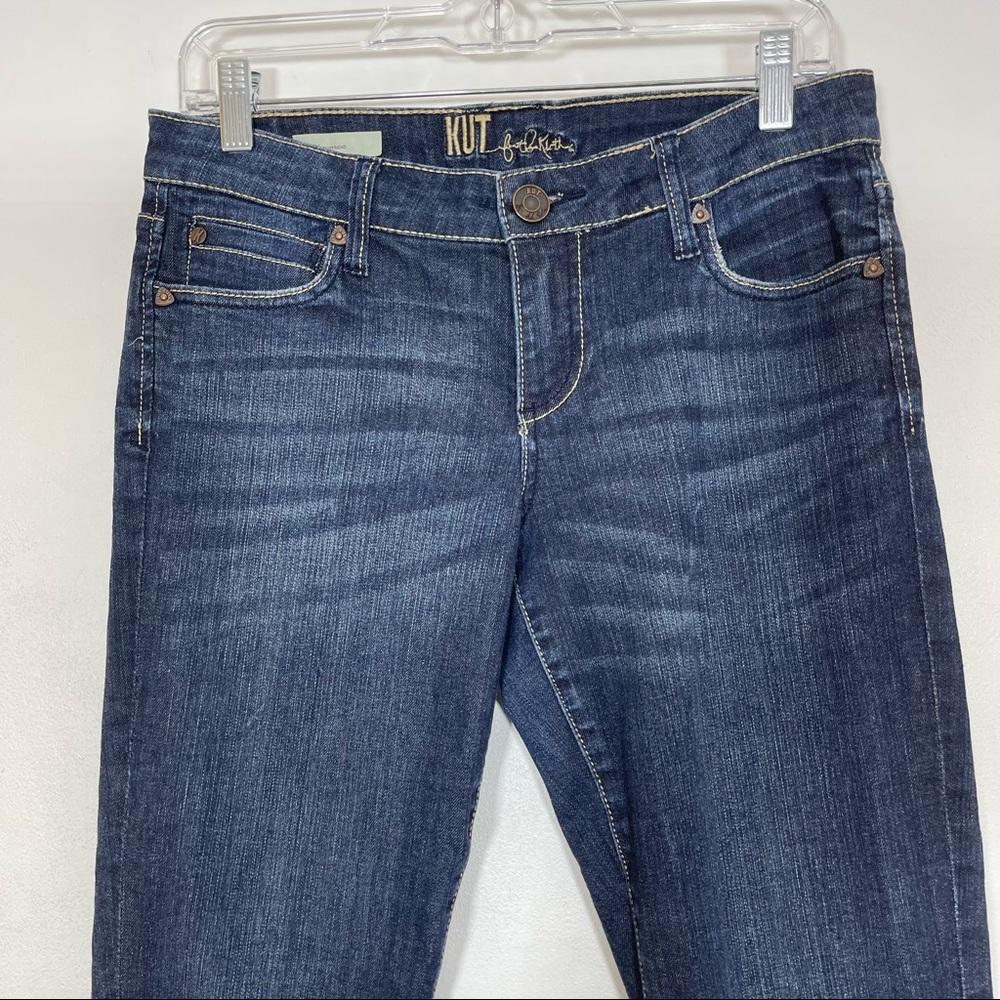Kut From The Kloth Katy Boyfriend Jeans Dark Wash Mid Rise Blue Sz 4 - Picture 4 of 16